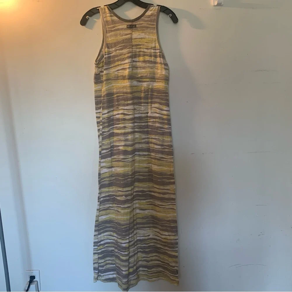 Eddie Bauer tank dress henley neckline drawstring waist petite small casual